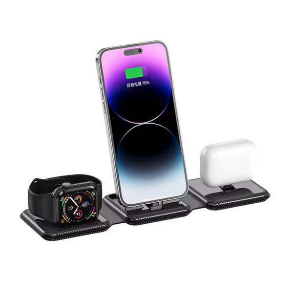 3-in-1 Apple Charger – Foldable Magnetic Fast Charging Station - شاحن آبل 3 في 1 – محطة شحن سريعة مغناطيسية وقابلة للطي
