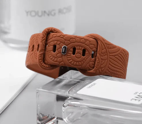 "Strap in Style – Designer Silicone That Speaks Luxury"  اربطها بأناقة – سيليكون مصمم ينطق بالفخامة
