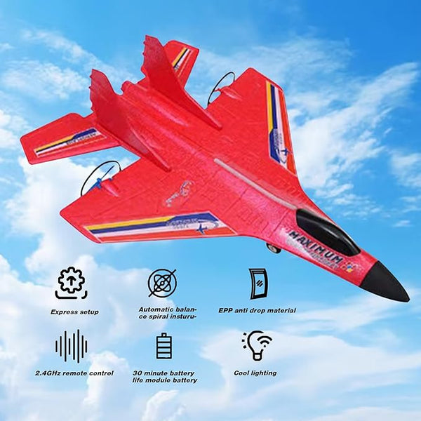 Rechargeable RC Airplane – Easy-to-Fly Remote Control Aircraft طائرة تحكم عن بُعد قابلة لإعادة الشحن – طائرة سهلة الطيران