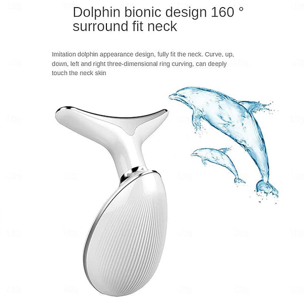 7-Color LED Neck & Face Lifting Massager – Anti-Aging, Heat & Vibration Therapy جهاز تدليك الرقبة والوجه بـ ٧ ألوان LED – لمقاومة التجاعيد مع حرارة واهتزاز